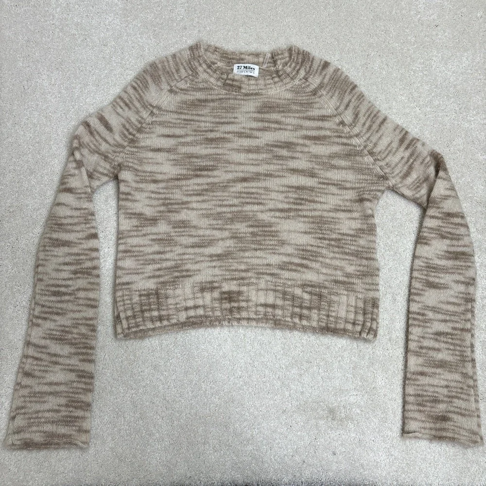 27 Miles Striped Bohemian Sweater Long Sleeve Alpaca Wool Blend Size Medium - Picture 1 of 9